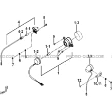 ECLAIRAGE ARRIERE pour Tgb all cylinders All years TARGET 460R 460R-F