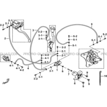 DISTRIBUTEUR FREINAGE ARRIERE pour Tgb all cylinders All years TARGET 460R 460R-F