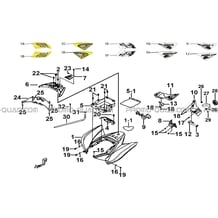 CARROSSERIE ARRIERE pour Tgb all cylinders All years TARGET 460R 460R-F