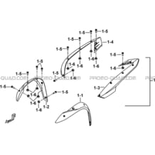 ELARGISSEURS AILES pour Tgb all cylinders All years TARGET 460R 460R-F