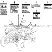 ETIQUETTES DE SECURITE pour Tgb all cylinders All years TARGET 460R 460R-F