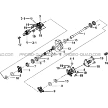 SYSTEME DE TRANSMISSION (FEUX AVANT RONDS) pour Tgb Toutes les cylindrées Toutes les années BLADE 600 LT EPS