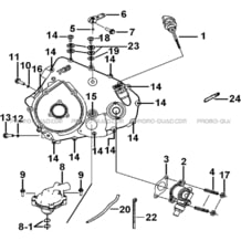 CACHE CARTER MOTEUR GAUCHE 2 pour Tgb all cylinders All years BLADE 600 LT EPS