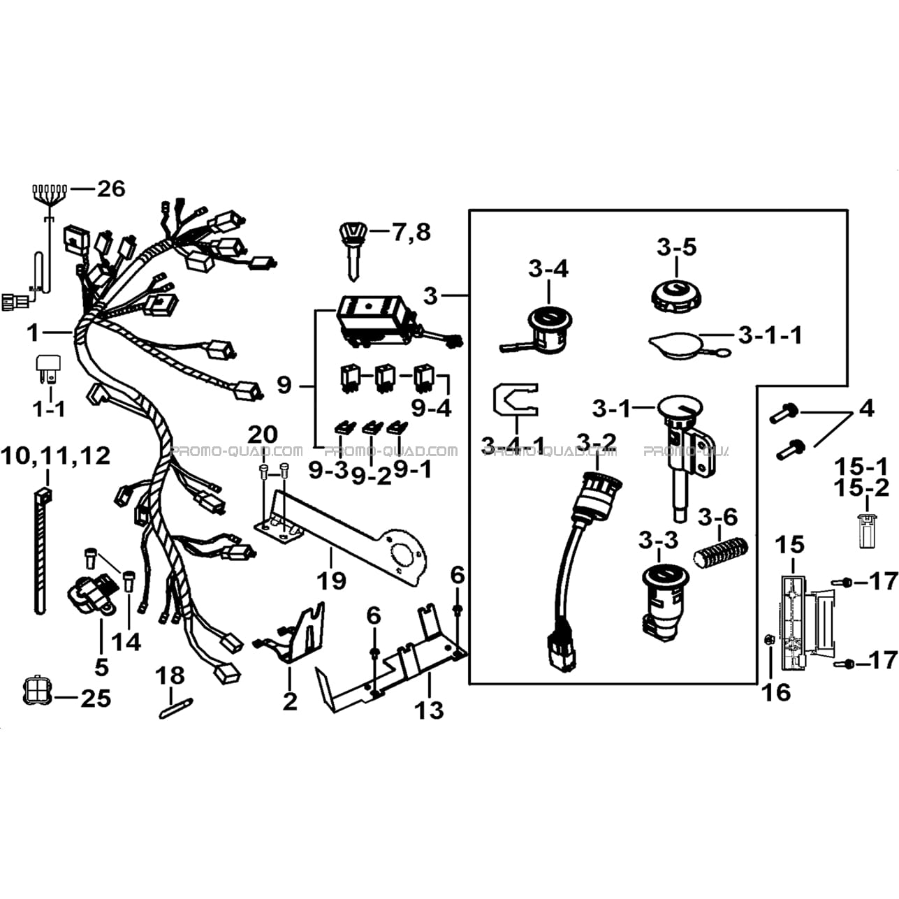 SYSTEME ELECTRIQUE 2 (FACE AVANT A LED)  Tgb  All years all cylinders  Original parts OEMSYSTEME ELECTRIQUE 2 (FACE AVANT A LED)  Tgb  All years all cylinders  Original parts OEM