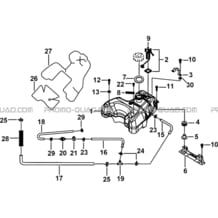 RESERVOIR A CARBURANT pour Tgb Toutes les cylindrées Toutes les années BLADE 600 LT EPS