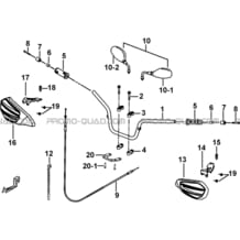 GUIDON (FEUX AVANT RONDS) pour Tgb Toutes les cylindrées Toutes les années BLADE 600 LT EPS