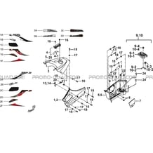 MARCHE-PIED (FEUX AVANT RONDS) pour Tgb Toutes les cylindrées Toutes les années BLADE 600 LT EPS