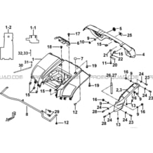 CARROSSERIE ARRIERE (FEUX AVANT RONDS) pour Tgb Toutes les cylindrées Toutes les années BLADE 600 LT EPS