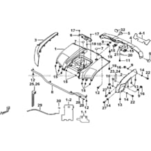 CARROSSERIE ARRIERE (FACE AVANT A LED) pour Tgb Toutes les cylindrées Toutes les années BLADE 600 LT EPS