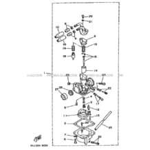 CARBURATEUR pour Yamaha 60 1988 YF 60 3NJ1 COMPETITION YELLOW