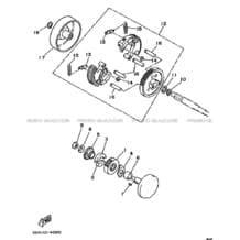 EMBRAYAGE DE DEMARREUR pour Yamaha 60 1988 YF 60 3NJ1 COMPETITION YELLOW