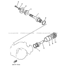 TRANSMISSION pour Yamaha 60 1988 YF 60 3NJ1 COMPETITION YELLOW