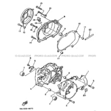 CARTER MOTEUR pour Yamaha 60 1988 YF 60 3NJ1 SKY BLUE
