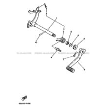 AXE DE SELECTEUR     PEDALE pour Yamaha 80 1988 RAPTOR YFM80T 2FJ YAMAHA BLACK