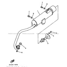 ECHAPPEMENT pour Yamaha 80 1988 RAPTOR YFM80T 2FJ YAMAHA BLACK