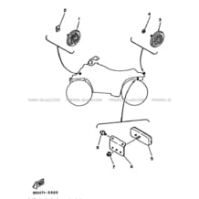 ELECTRIQUE 2 pour Yamaha 80 1988 RAPTOR YFM80T 2FJ YAMAHA BLACK