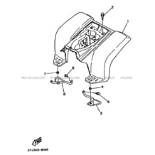 GARDE BOUE ARRIERE pour Yamaha 80 1988 RAPTOR YFM80T 2FJ YAMAHA BLACK