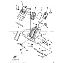 GARDE BOUE AVANT pour Yamaha 80 1988 RAPTOR YFM80T 2FJ YAMAHA BLACK
