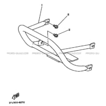 PARE CHOCS pour Yamaha 80 1988 RAPTOR YFM80T 2FJ YAMAHA BLACK