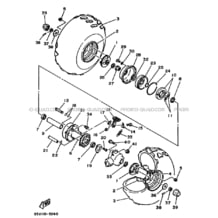 ROUE ARRIERE pour Yamaha 80 1988 RAPTOR YFM80T 2FJ YAMAHA BLACK