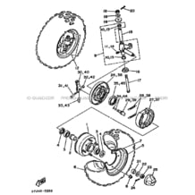 ROUE AVANT pour Yamaha 80 1988 RAPTOR YFM80T 2FJ YAMAHA BLACK