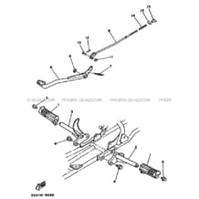 SUPPORT pour Yamaha 80 1988 RAPTOR YFM80T 2FJ YAMAHA BLACK