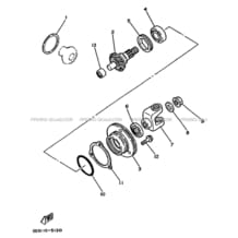 TRANSMISSION INTERMEDIAIRE pour Yamaha 80 1988 RAPTOR YFM80T 2FJ YAMAHA BLACK