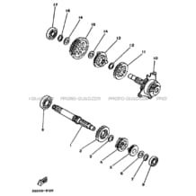 TRANSMISSION pour Yamaha 80 1988 RAPTOR YFM80T 2FJ YAMAHA BLACK
