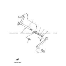 AXE DE SELECTEUR     PEDALE pour Yamaha 80 1994 RAPTOR YFM80 4EM7 FOREST GREEN