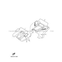 EMBLEME     ETIQUETTE pour Yamaha 80 1996 RAPTOR YFM80 4EMB INK BLUE
