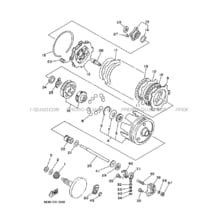EMBRAYAGE DE DEMARREUR pour Yamaha 80 1996 RAPTOR YFM80 4EMB INK BLUE