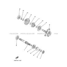 TRANSMISSION pour Yamaha 80 1996 RAPTOR YFM80 4EMB INK BLUE