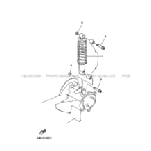 AMORTISSEUR ARRIERE pour Yamaha 80 1996 RAPTOR YFM80 4EMC INK BLUE