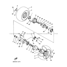 ROUE ARRIERE pour Yamaha 80 1996 YF BADGER 80 4EMD INK BLUE