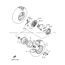 ROUE AVANT pour Yamaha 80 1996 YF BADGER 80 4EMD INK BLUE
