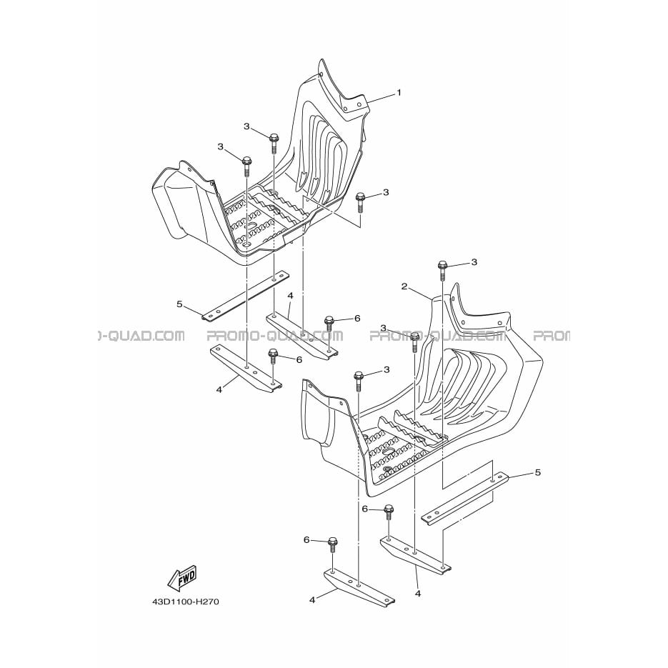 SUPPORT     REPOSE PIEDS  Yamaha  2011 90  Original parts OEMSUPPORT     REPOSE PIEDS  Yamaha  2011 90  Original parts OEM