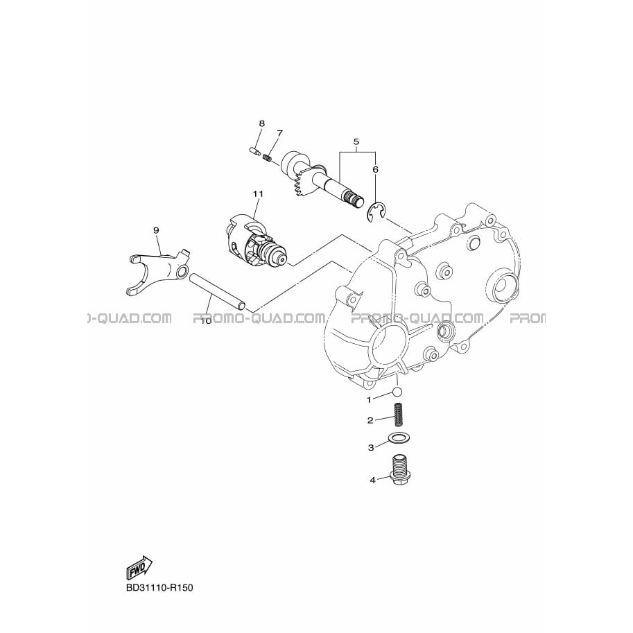 BARILLET DE SELECTION     FOURCHETTES  Yamaha  2018 90  Original parts OEMBARILLET DE SELECTION     FOURCHETTES  Yamaha  2018 90  Original parts OEM