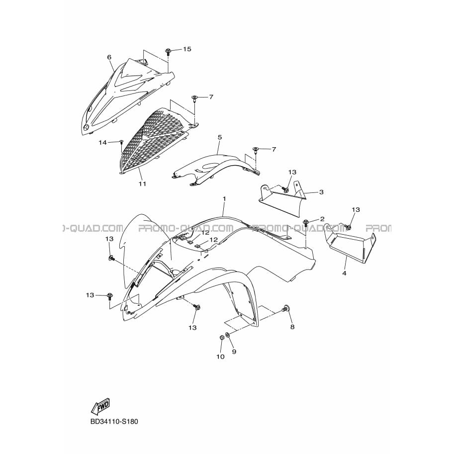GARDE BOUE AVANT  Yamaha  2020 90  pièces OEMGARDE BOUE AVANT  Yamaha  2020 90  pièces OEM