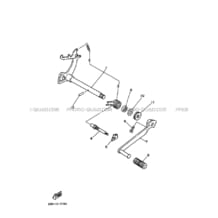AXE DE SELECTEUR     PEDALE pour Yamaha 100 1991 CHAMP YFM100 3GB7 WHITE