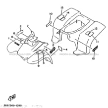 EMBLEME     ETIQUETTE 1 pour Yamaha 100 1991 CHAMP YFM100 3GB7 WHITE