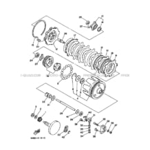 EMBRAYAGE DE DEMARREUR pour Yamaha 100 1991 CHAMP YFM100 3GB7 WHITE