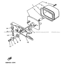 FEU ARRIERE pour Yamaha 100 1991 CHAMP YFM100 3GB7 WHITE