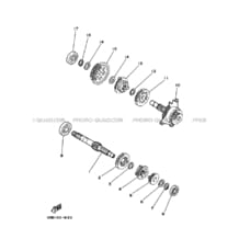 TRANSMISSION pour Yamaha 100 1991 CHAMP YFM100 3GB7 WHITE