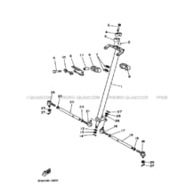DIRECTION pour Yamaha 125 1992 BREEZE YFA1 3FA8 SOLID FINE SILVER