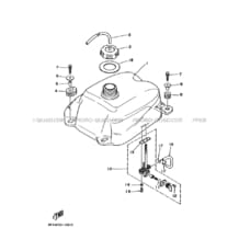 RESERVOIR A ESSENCE pour Yamaha 125 1992 BREEZE YFA1 3FA8 SOLID FINE SILVER
