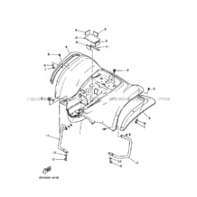 GARDE BOUE ARRIERE pour Yamaha 125 1994 BREEZE YFA1 3FAC SOLID FINE SILVER