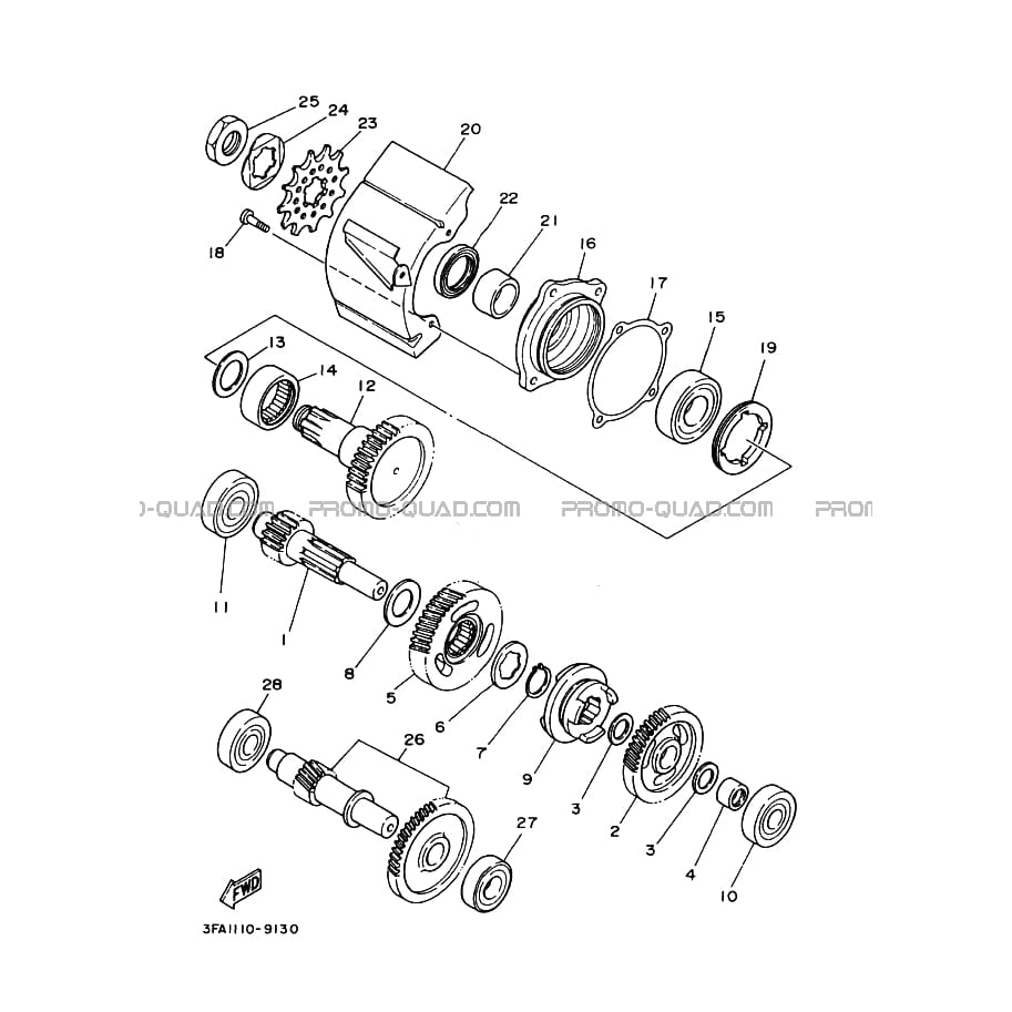 TRANSMISSION  Yamaha  1994 125  pièces OEMTRANSMISSION  Yamaha  1994 125  pièces OEM