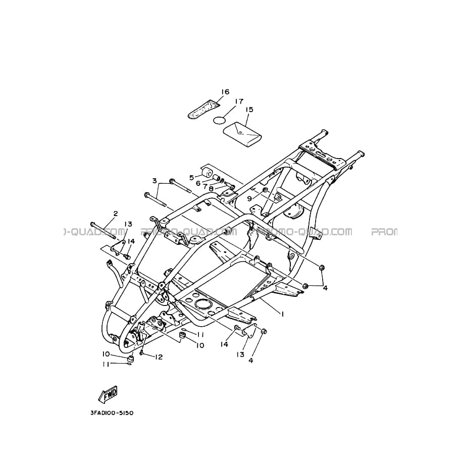 CADRE  Yamaha  1995 125  pièces OEMCADRE  Yamaha  1995 125  pièces OEM