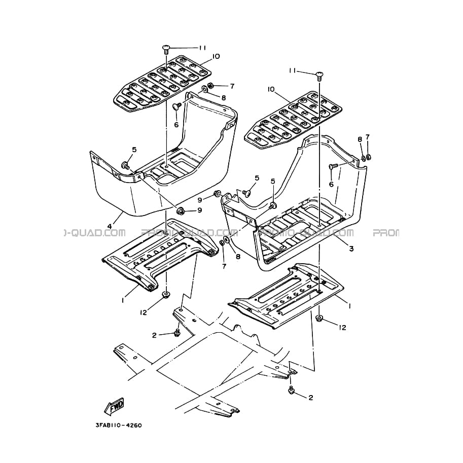 SUPPORT     REPOSE PIEDS  Yamaha  1995 125  Original parts OEMSUPPORT     REPOSE PIEDS  Yamaha  1995 125  Original parts OEM