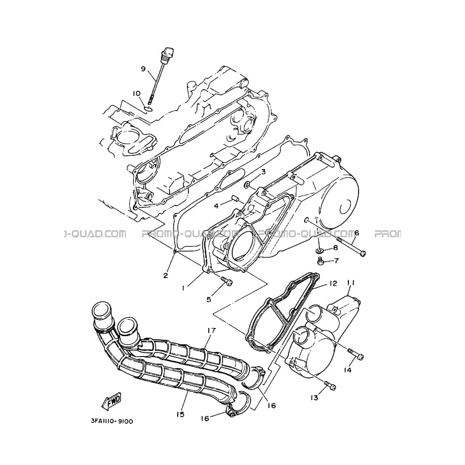 CARTER - MOTEUR 1  Yamaha  2006 125  Original parts OEMCARTER - MOTEUR 1  Yamaha  2006 125  Original parts OEM